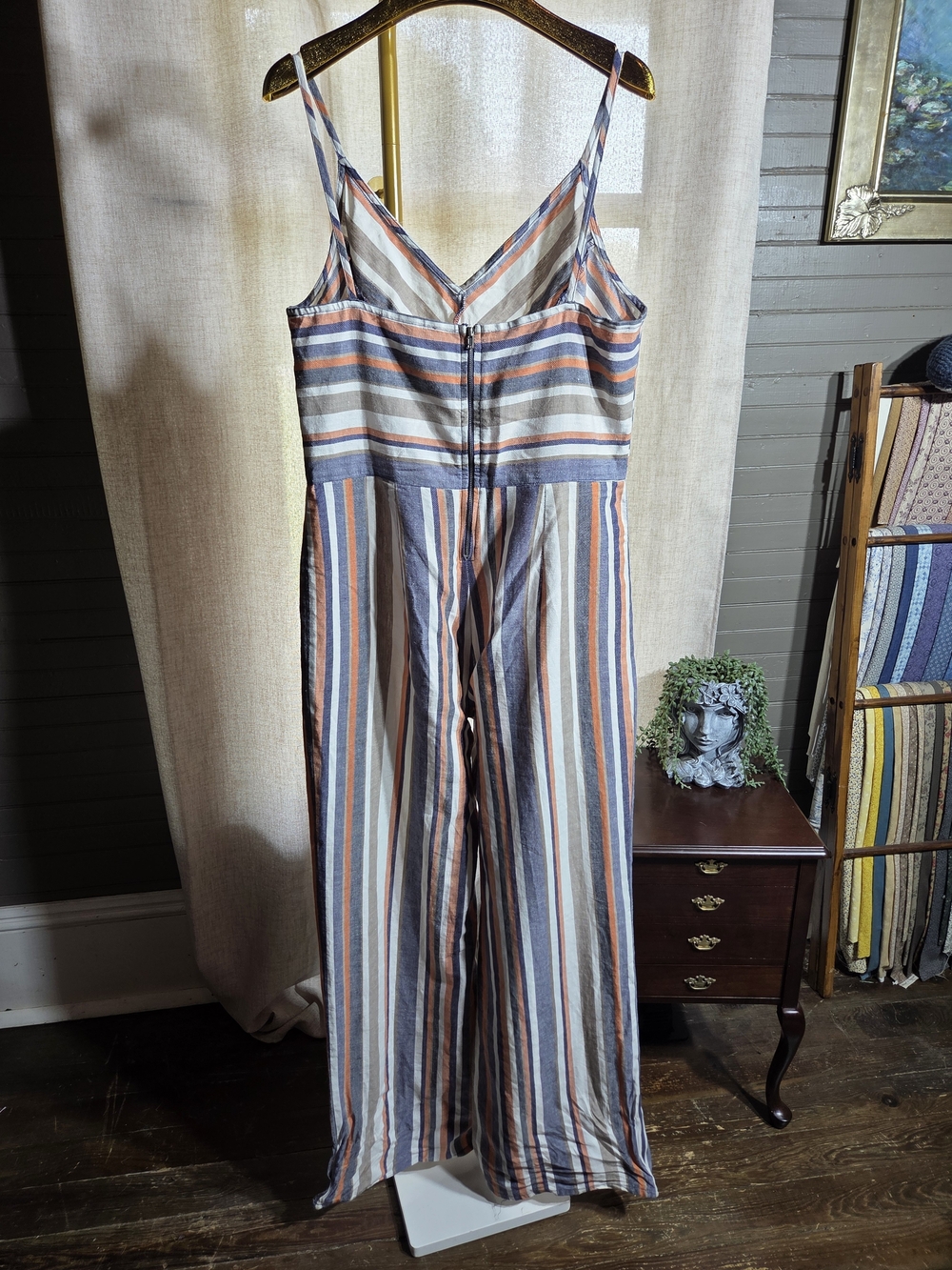 Derek Heart Striped Multi-Color Sleeveless Jumpsuit - Picture 3 of 5